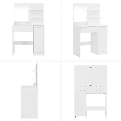 MIRA Home - Kaptafel - Make-up Tafel - Wit - Spaanplaat - 80x40x132cm -Cosmetic Verkoop 1200x1200 1578