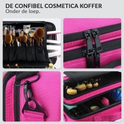 Cosmetica Koffer - Make-up Koffer Met Verstelbare Vakken - Visagie En Nagelstyliste Beauty Koffer - 37x27x13CM - Roze -Cosmetic Verkoop 1200x1200 1585