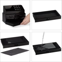 A&K 2in1 Make-up Organizer - 4 Lades Cosmetica Opbergdoos - Kaptafel - Zwart -Cosmetic Verkoop 1200x1200 1596