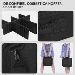 Cosmetica Koffer - Make-up Koffer Met Verstelbare Vakken - Visagie En Nagelstyliste Beauty Koffer - 26x23x9CM -Cosmetic Verkoop 1200x1200 1623