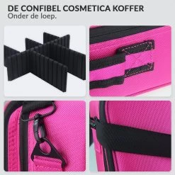 Cosmetica Koffer - Make-up Koffer Met Verstelbare Vakken - Visagie En Nagelstyliste Beauty Koffer - 26x23x9CM - Roze -Cosmetic Verkoop 1200x1200 1635