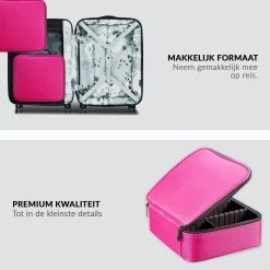 Cosmetica Koffer - Make-up Koffer Met Verstelbare Vakken - Visagie En Nagelstyliste Beauty Koffer - 26x23x9CM - Roze -Cosmetic Verkoop 1200x1200 1636