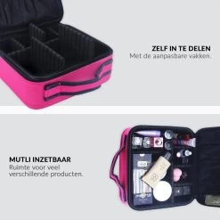 Cosmetica Koffer - Make-up Koffer Met Verstelbare Vakken - Visagie En Nagelstyliste Beauty Koffer - 26x23x9CM - Roze -Cosmetic Verkoop 1200x1200 1637