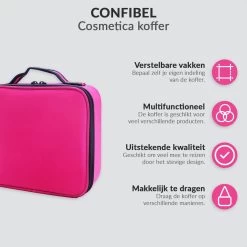 Cosmetica Koffer - Make-up Koffer Met Verstelbare Vakken - Visagie En Nagelstyliste Beauty Koffer - 26x23x9CM - Roze -Cosmetic Verkoop 1200x1200 1638
