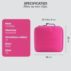 Cosmetica Koffer - Make-up Koffer Met Verstelbare Vakken - Visagie En Nagelstyliste Beauty Koffer - 26x23x9CM - Roze -Cosmetic Verkoop 1200x1200 1639