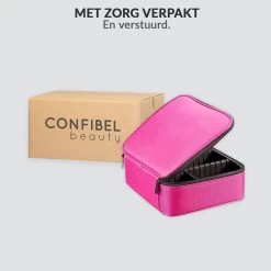 Cosmetica Koffer - Make-up Koffer Met Verstelbare Vakken - Visagie En Nagelstyliste Beauty Koffer - 26x23x9CM - Roze -Cosmetic Verkoop 1200x1200 1640