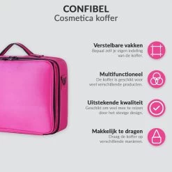 Cosmetica Koffer - Make-up Koffer Met Verstelbare Vakken - Visagie En Nagelstyliste Beauty Koffer - 40x30x14CM - Roze 22 Cosmetica Koffer - Make-up Koffer Met Verstelbare Vakken - Visagie En Nagelstyliste Beauty Koffer - 40x30x14CM - Roze -Cosmetic Verkoop 1200x1200 1661