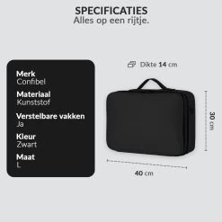 Cosmetica Koffer - Make-up Koffer Met Verstelbare Vakken - Visagie En Nagelstyliste Beauty Koffer - 40x30x14CM 29 Cosmetica Koffer - Make-up Koffer Met Verstelbare Vakken - Visagie En Nagelstyliste Beauty Koffer - 40x30x14CM -Cosmetic Verkoop 1200x1200 1681