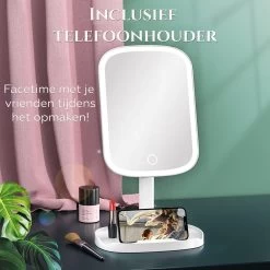 HighHome - Make Up Spiegel Met Led Verlichting - Inclusief 10x Spiegel - 3 Warmtes - 360 °C Draaibaar -Cosmetic Verkoop 1200x1200 1714