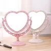 Kawaii Roze Makeup Spiegel - Hart Spiegel - Dubbelzijdig - Makeup Mirror