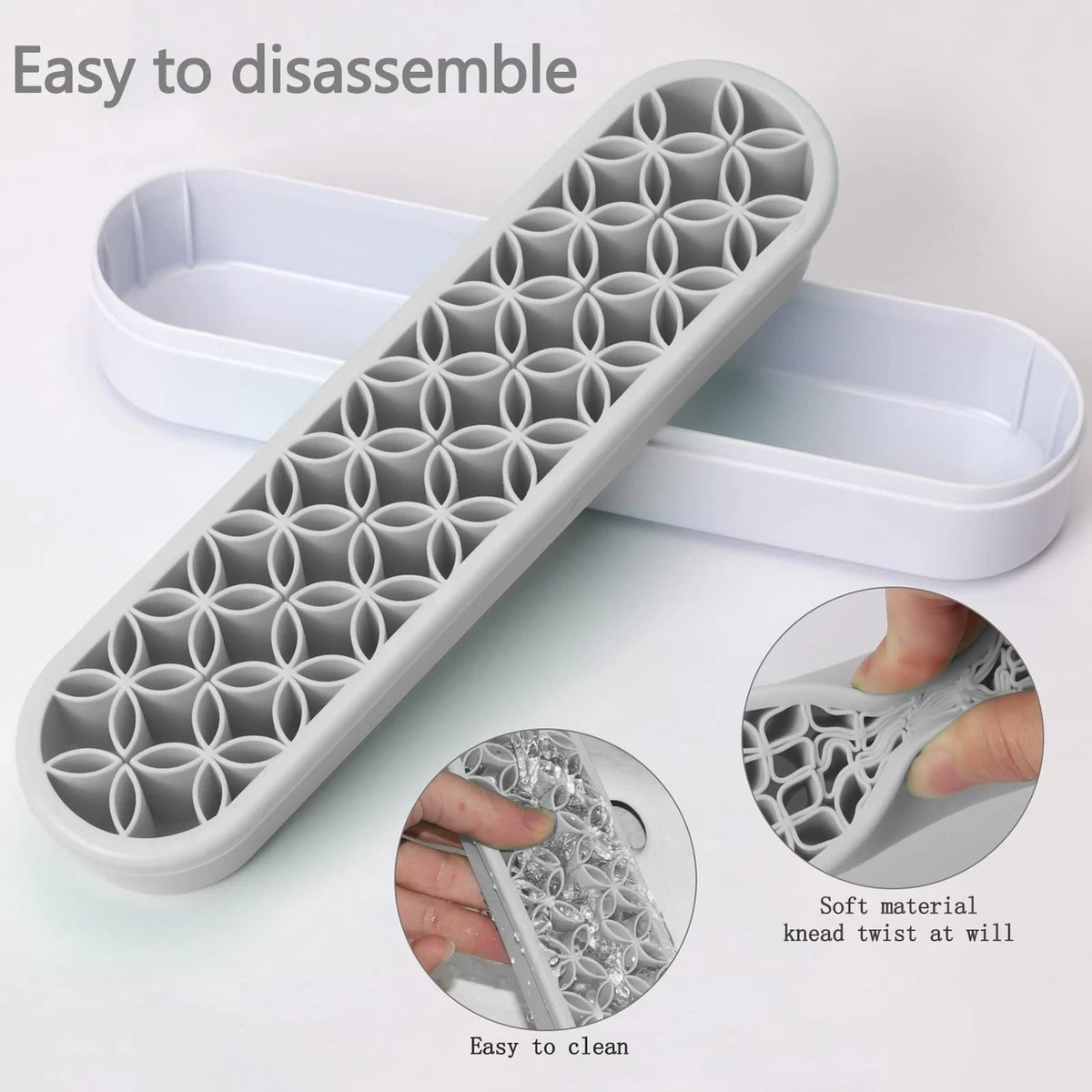 Make Up Organizer - Grijs - Make Up Holder - Kwasten Organizer - Make Up Houder - Nagellak/Lipstick Organizer - Lippenstift Houder - Siliconen 9 Make Up Organizer - Grijs - Make Up Holder - Kwasten Organizer - Make Up Houder - Nagellak/Lipstick Organizer - Lippenstift Houder - Siliconen - Afbeelding 7