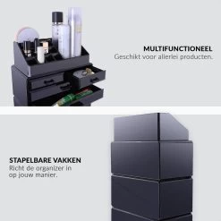 Confibel XXL Acryl Make-up Cosmetica Organizer - Verstelbare Lades - Sieraden/Make-up/Cosmetica Organizer - 11 Compartimenten - Zwart 27 Confibel XXL Acryl Make-up Cosmetica Organizer - Verstelbare Lades - Sieraden/Make-up/Cosmetica Organizer - 11 Compartimenten - Zwart -Cosmetic Verkoop 1200x1200 1784
