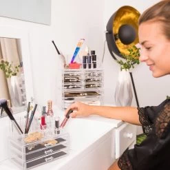 Relaxdays Make-up Organizer Klein - Stapelbaar - Sieradendoosje - Cosmetica - Opbergbox - Wit -Cosmetic Verkoop 1200x1200 1788