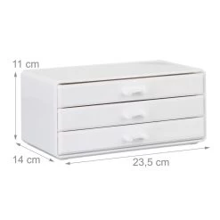 Relaxdays Make-up Organizer Klein - Stapelbaar - Sieradendoosje - Cosmetica - Opbergbox - Wit -Cosmetic Verkoop 1200x1200 1792