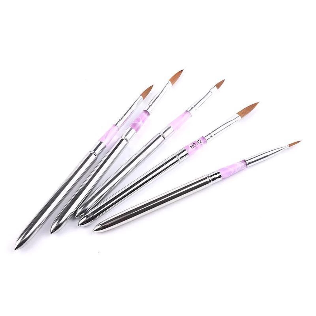 Kwalitatieve Acryl Penseel - Nageldecoratie Pen - #6 Pink Diamond 6 Kwalitatieve Acryl Penseel - Nageldecoratie Pen - #6 Pink Diamond - Afbeelding 4