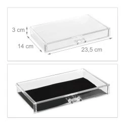 Relaxdays Make-up Organizer Klein - Stapelbaar - Sieradendoosje - Cosmetica - Opbergbox - Doorzichtig -Cosmetic Verkoop 1200x1200 1809