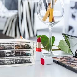 Relaxdays Make-up Organizer Acryl - 3 Lades Met Vakken Acrylbox - Cosmeticabox Opbergdoos - Doorzichtig -Cosmetic Verkoop 1200x1200 1822