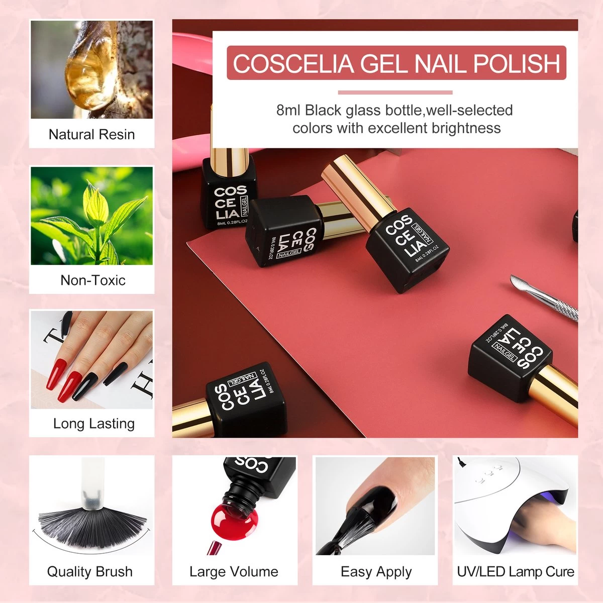 Royala D11 Gellak Starters Pakket + Inclusief UV LED Lamp + 10 Verschillende Gellak Kleuren - Gellak Lamp – Gellac Set - Alle Benodigdheden In Eén - Uitgebreid 62-Delig Pakket- Gel Polish Set - Gellak Set - UV LED Lamp 7 Royala D11 Gellak Starters Pakket + Inclusief UV LED Lamp + 10 Verschillende Gellak Kleuren - Gellak Lamp – Gellac Set - Alle Benodigdheden In Eén - Uitgebreid 62-Delig Pakket- Gel Polish Set - Gellak Set - UV LED Lamp - Afbeelding 5