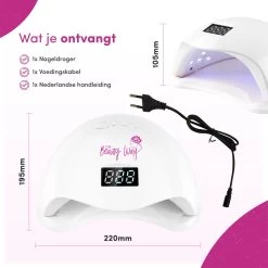 TheBeautyWay Nageldroger - Voor Gelnagels - Geschikt Voor Elke Nagel Gellak - 24 LEDs -Cosmetic Verkoop 1200x1200 336