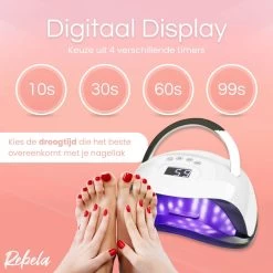 Rebela | Nageldroger | Gelnagels | GEL UV LED Nail Lamp 168w | UV Lamp Gelnagels | Led Nagellamp | Nageldroger | Wit 16 Rebela | Nageldroger | Gelnagels | GEL UV LED Nail Lamp 168w | UV Lamp Gelnagels | Led Nagellamp | Nageldroger | Wit -Cosmetic Verkoop 1200x1200 341