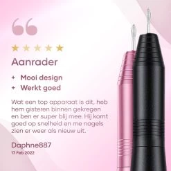Simver Elektrische Nagelfrees - 11 Nagelvijl Bitjes En 56 Schuurrolletjes - Manicure / Pedicure - Roze - Cadeautip - Kerstcadeau -Cosmetic Verkoop 1200x1200 400