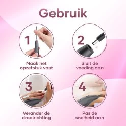 Simver Elektrische Nagelfrees - 11 Nagelvijl Bitjes En 56 Schuurrolletjes - Manicure / Pedicure - Roze - Cadeautip - Kerstcadeau -Cosmetic Verkoop 1200x1200 402