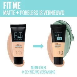 Maybelline Fit Me Matte & Poreless Foundation - 332 Golden Caramel -Cosmetic Verkoop 1200x1200 485