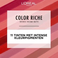 L'Oréal Paris - Color Riche Intense Volume Matte Lipstick- 482 Le Mauve Indomptable - Roze Lippenstift 11 L'Oréal Paris - Color Riche Intense Volume Matte Lipstick- 482 Le Mauve Indomptable - Roze Lippenstift -Cosmetic Verkoop 1200x1200 752