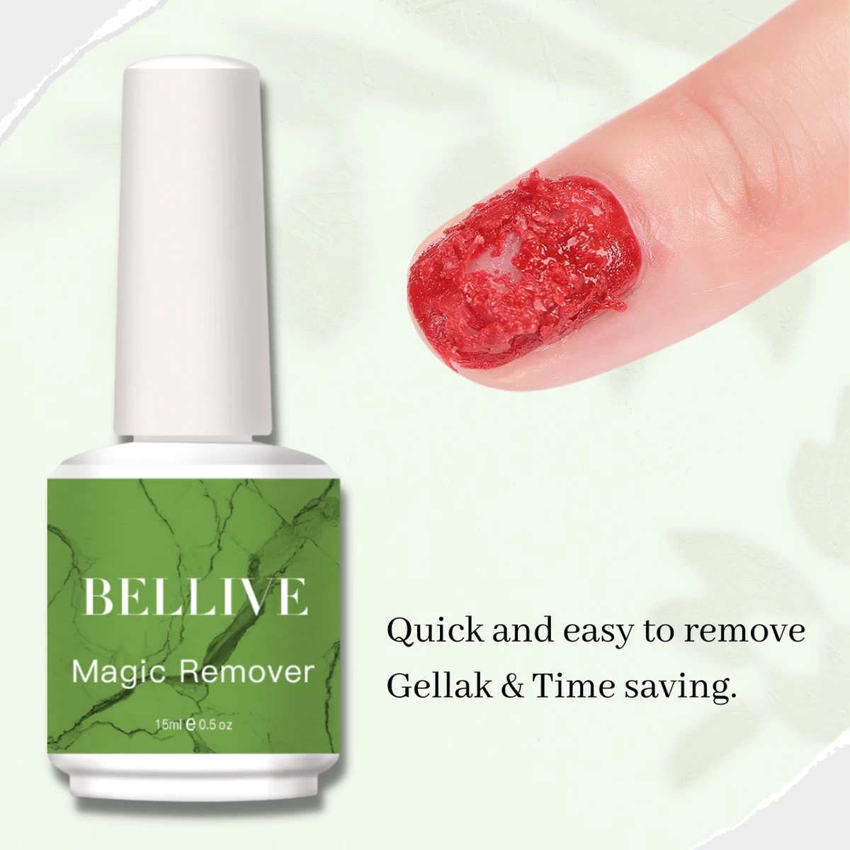 Merkloos Magic Soak Off Nailpolish Remover - Gellak Remover - Gellak Cleaner - Gellak Verwijderen - Gellak Remover - 15ml 6 Merkloos Magic Soak Off Nailpolish Remover - Gellak Remover - Gellak Cleaner - Gellak Verwijderen - Gellak Remover - 15ml - Afbeelding 4