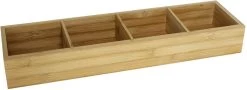 Gerim - Make-up Sorteer Organizer 4-vaks Bakje 44 X 10 X 6 Cm Bamboe -Cosmetic Verkoop 1200x438