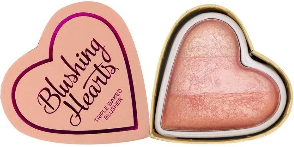 Hearts Blusher - Peachy Pink Kisses 3 Hearts Blusher - Peachy Pink Kisses