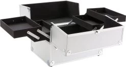 AREBOS Cosmetica Koffer - Beauty Case - Cosmetica Trolley - 15 L - Zilber -Cosmetic Verkoop 1200x641