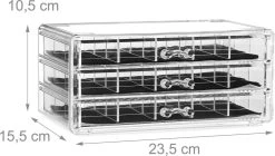 Relaxdays Make-up Organizer Acryl - 3 Lades Met Vakken Acrylbox - Cosmeticabox Opbergdoos - Doorzichtig -Cosmetic Verkoop 1200x678 5