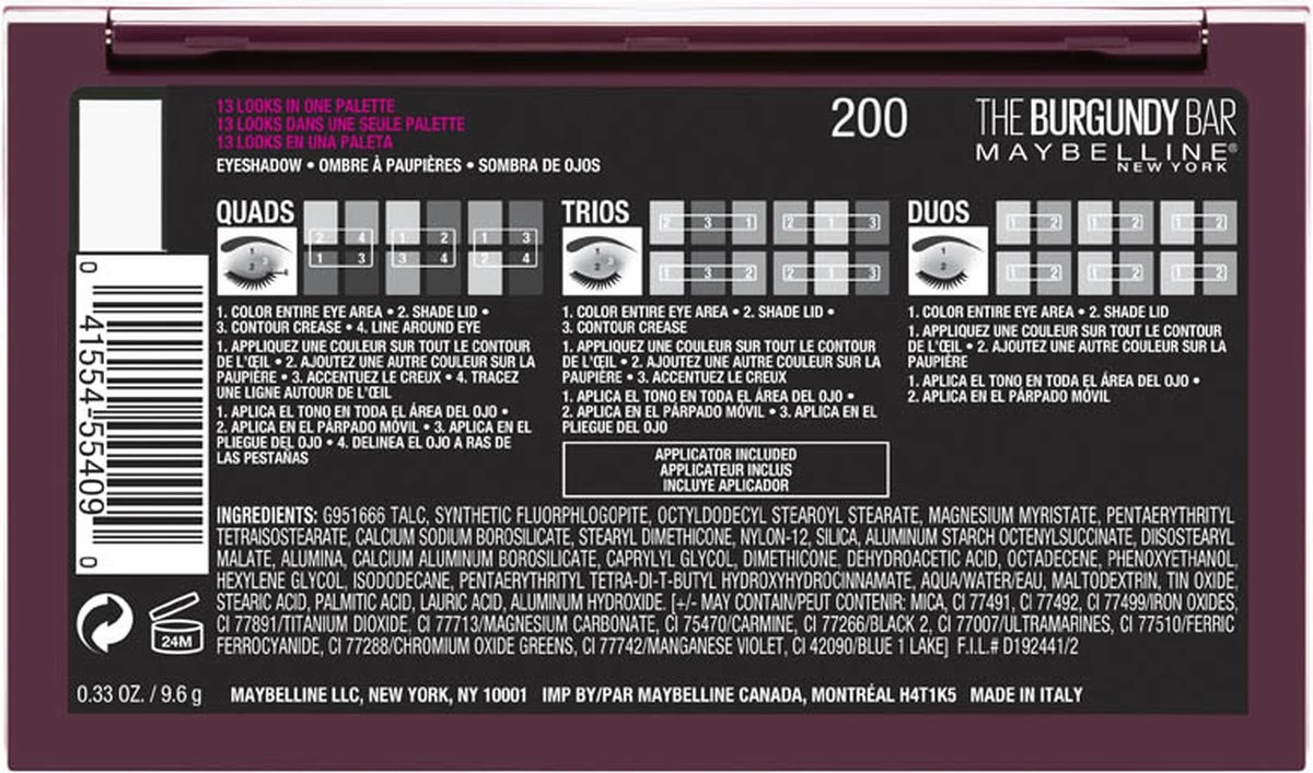 Maybelline The Burgundy Bar Oogschaduw En Highlighter Palette – Limited Edition 14 Maybelline The Burgundy Bar Oogschaduw En Highlighter Palette – Limited Edition - Afbeelding 12