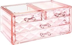 A&K 2in1 Make-up Organizer - 4 Lades Cosmetica Opbergdoos - Kaptafel - Roze -Cosmetic Verkoop 1200x747