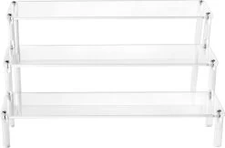 QWORK 3-laags Acryl Displaystandaard, Transparant Acryl Display Riser Plank Voor Figuren, Sieraden, Cupcake, Lippenstift, Nagellak, Kruiden, 30x21x15cm -Cosmetic Verkoop 1200x786 5