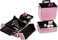 TecTake Cosmetica Koffer Met 3 Etages - Roze - Make-up Koffer -Cosmetic Verkoop 1200x826 2