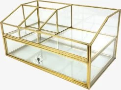 Make Up Organizer Stella | Goud| Cosmetica Organizer|sieraden Organizer | Make Up Organizer | Beautybox | Vitrine Boxje | Glazen Box |Makeup Organizer |Beauty Organizer | Makeupbox |Organizer | Storage Box |Make-uporganizer| Opbergdoos | Sieradendoos -Cosmetic Verkoop 1200x893 2