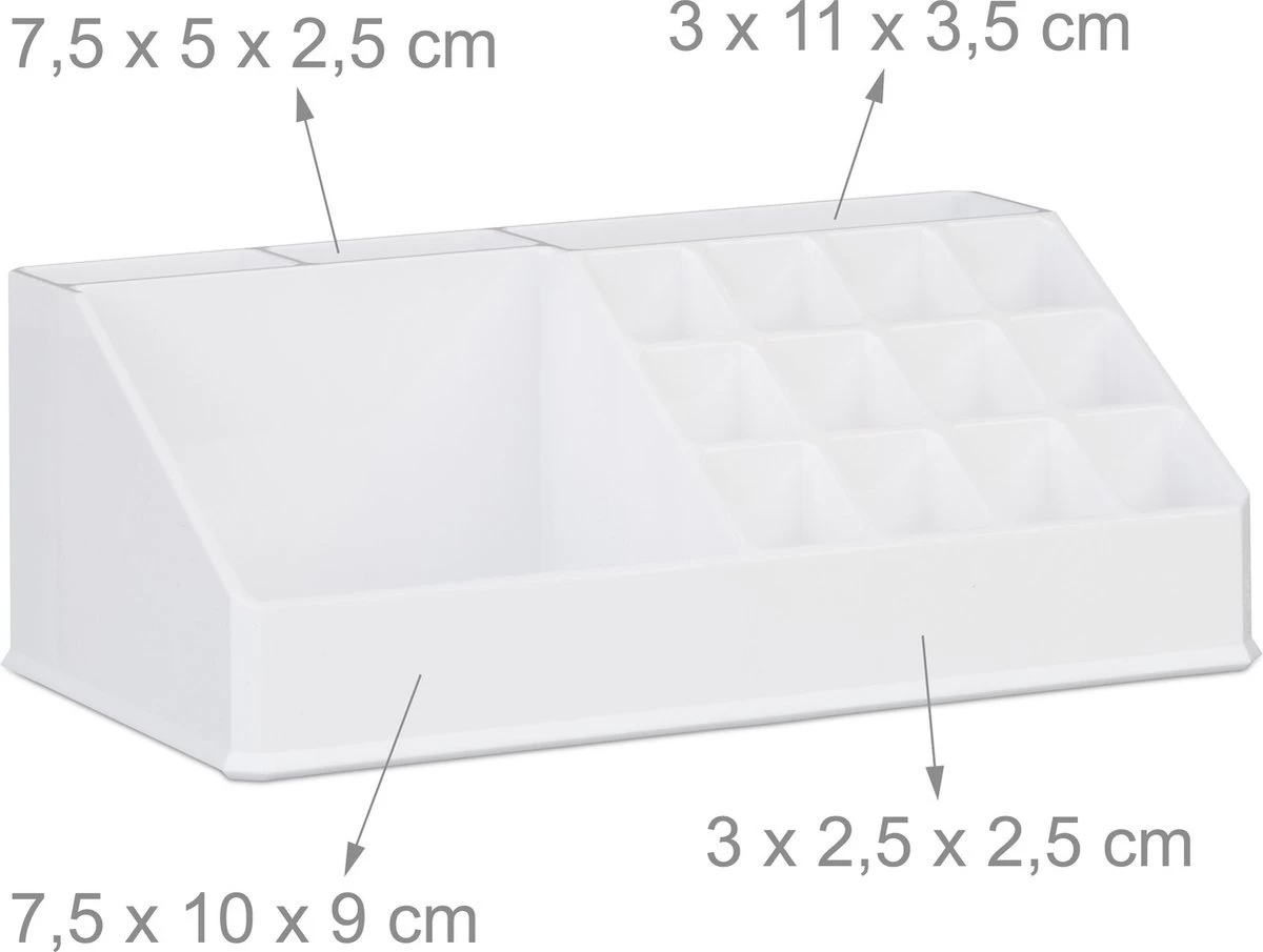 A&K 2in1 Make-up Organizer - 4 Lades Cosmetica Opbergdoos - Kaptafel - Wit 9 A&K 2in1 Make-up Organizer - 4 Lades Cosmetica Opbergdoos - Kaptafel - Wit - Afbeelding 7