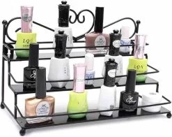 Confibel Nagellak Organizer - Nagellak Flesjes Houder - Essentiële Oliën Organizer - Rek Voor Flesjes - Wanddecoratie - Zwart -Cosmetic Verkoop 1200x951 1