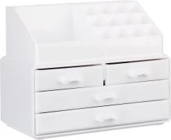 A&K 2in1 Make-up Organizer - 4 Lades Cosmetica Opbergdoos - Kaptafel - Wit 21 A&K 2in1 Make-up Organizer - 4 Lades Cosmetica Opbergdoos - Kaptafel - Wit -Cosmetic Verkoop 1200x981 6