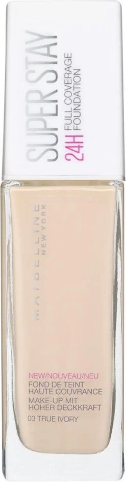 Maybelline SuperStay 24H Full Coverage Foundation - 03 True Ivory -Cosmetic Verkoop 314x1200 3