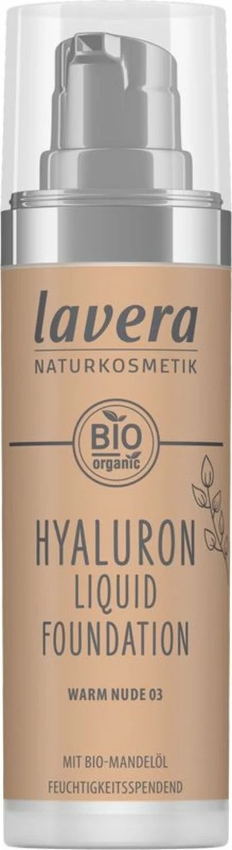 Lavera Make-up Hyaluron Liquid Foundation -Warm Nude 03-, 30 Ml 6 Lavera Make-up Hyaluron Liquid Foundation -Warm Nude 03-, 30 Ml - Afbeelding 4
