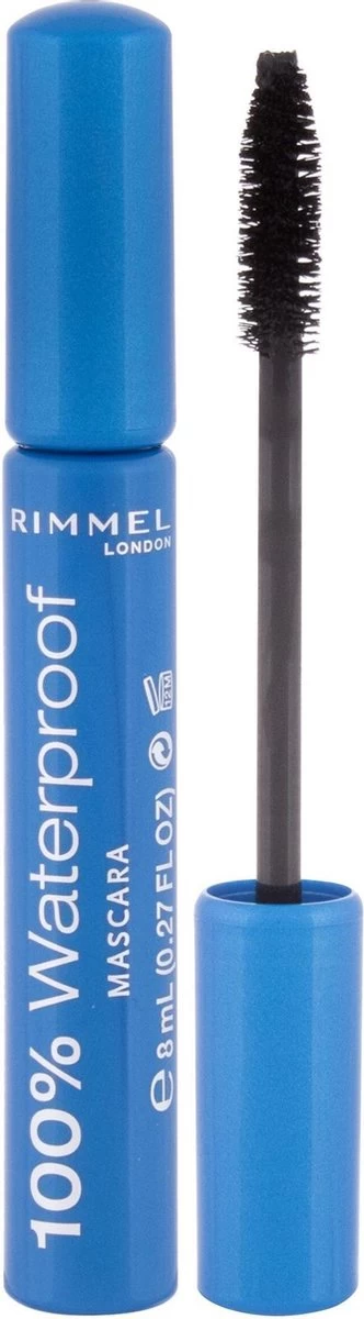 Rimmel London 100% Waterproof Mascara - 001 Black 12 Rimmel London 100% Waterproof Mascara - 001 Black - Afbeelding 10