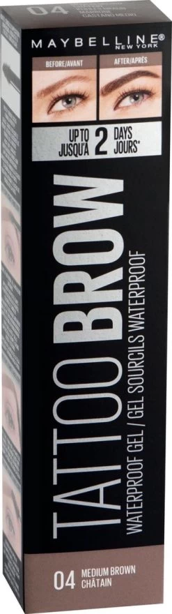 Maybelline Tattoo Brow Waterproof Wenkbrauwgel - 04 Medium Brown -Cosmetic Verkoop 337x1200 5
