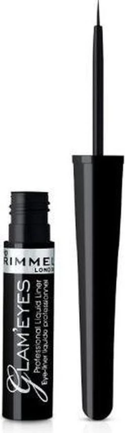 Rimmel London Glam'Eyes Professional Liquid Eyeliner - 001 Black Glamour -Cosmetic Verkoop 348x1200 2