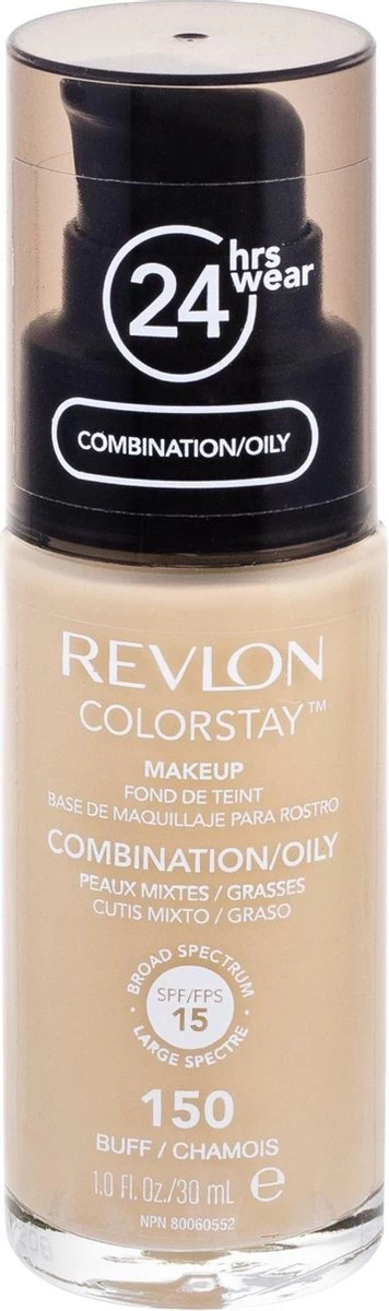 Revlon Colorstay Foundation With Pump Oily Skin - 150 Buff 6 Revlon Colorstay Foundation With Pump Oily Skin - 150 Buff - Afbeelding 4