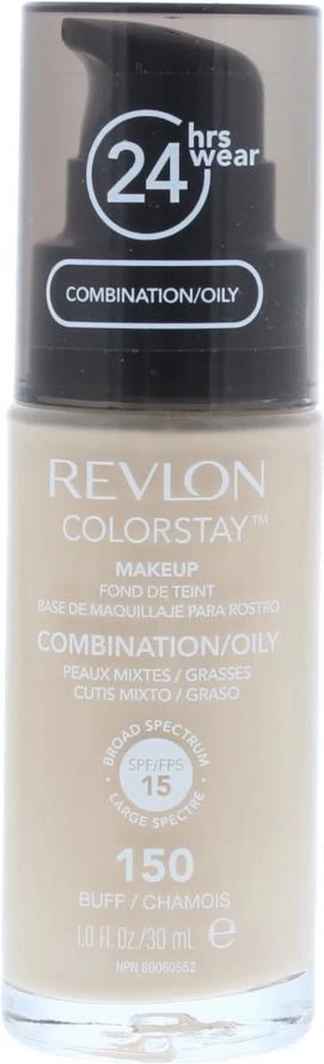 Revlon Colorstay Foundation With Pump Oily Skin - 150 Buff 3 Revlon Colorstay Foundation With Pump Oily Skin - 150 Buff