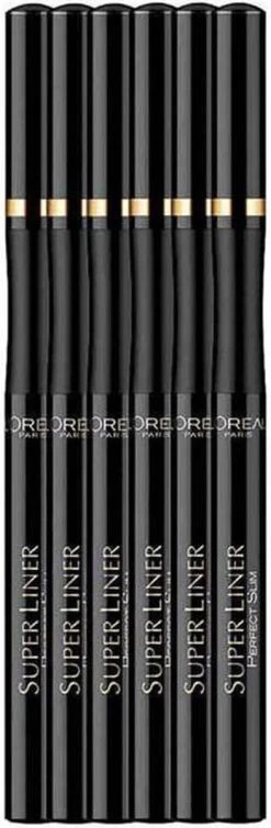 L'Oreal Super Liner Perfect Slim Eyeliner - 6 Stuks Voordeel Verpakking