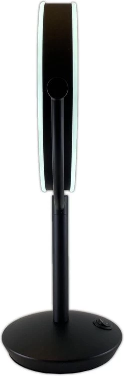 Metalen Verlichte Make-up LED Spiegel Mat Zwart 10x Vergroting 19cm Doorsnee, Inculsief 4x AA Batterijen En USB Stroomkabel -Cosmetic Verkoop 397x1200 2